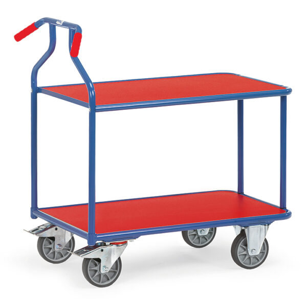 Optiliner-Tischwagen blau/rot Ladefläche 900 x 600 mm - Palettenfahrgestelle - 328.63 €